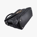 Secondhand VERSACE Embossed Leather Talia Vanitas Black Leather  shoulderbag | stylenewstar