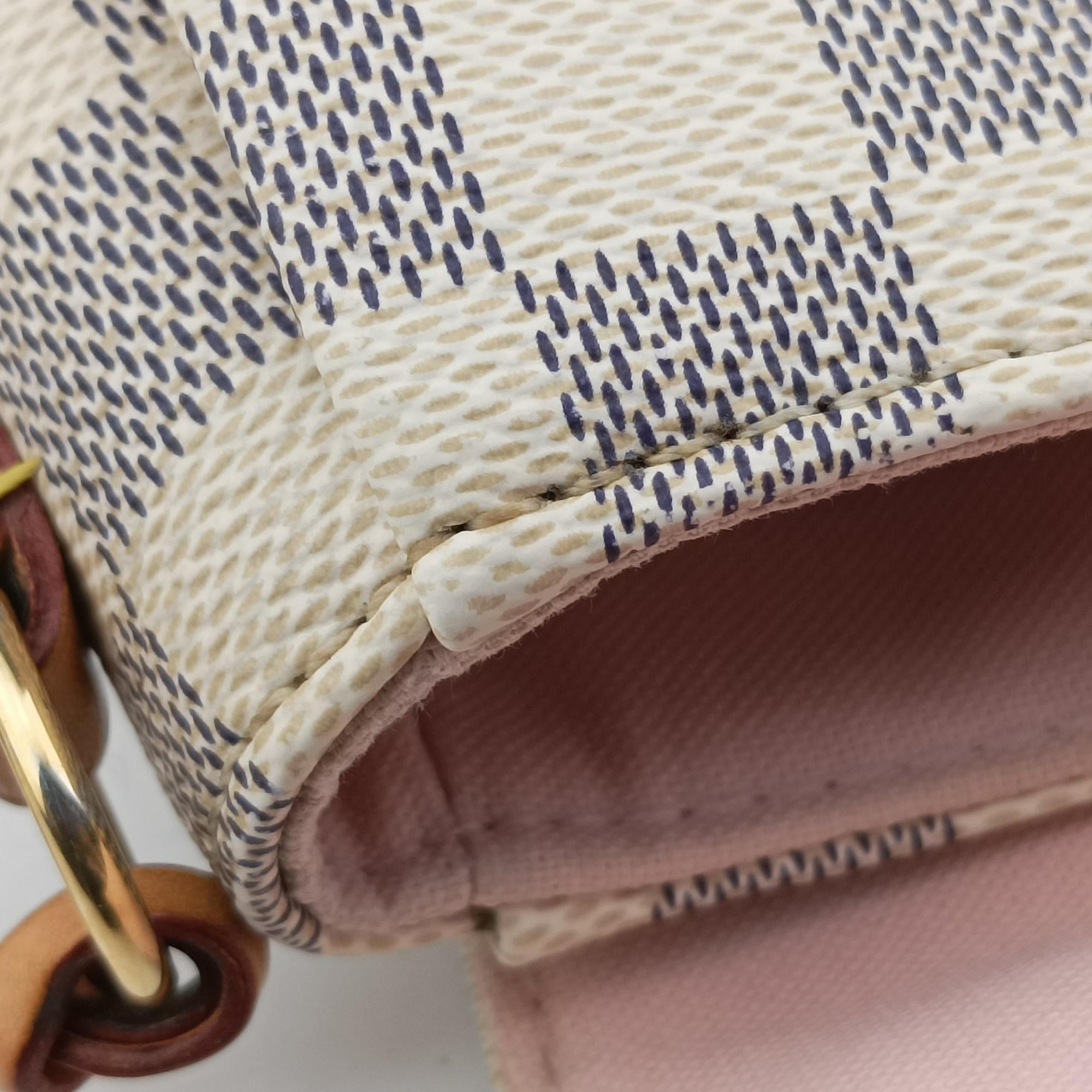 Pre-owned Louis Vuitton CROISETTE Azur Damier Canvas N41581 shoulderbag | stylenewstar