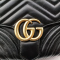 GG Marmont Black Leather 498100 D023207592GGマーモント ブラック レザー 498100 D023207592
