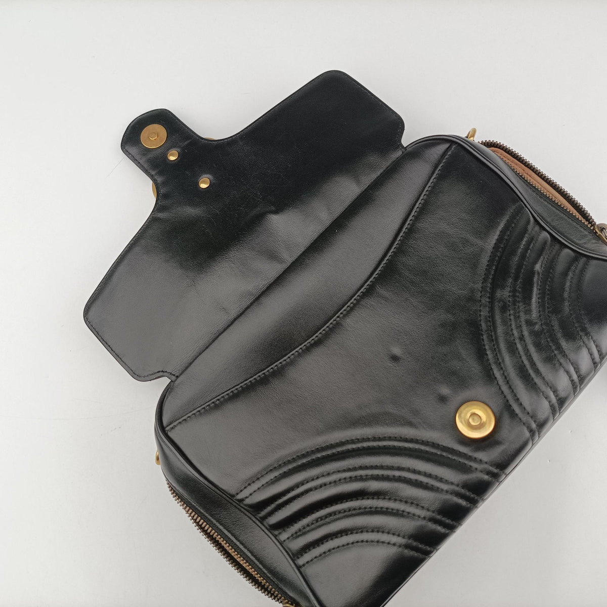 GG Marmont Black Leather 498100 D023207592GGマーモント ブラック レザー 498100 D023207592