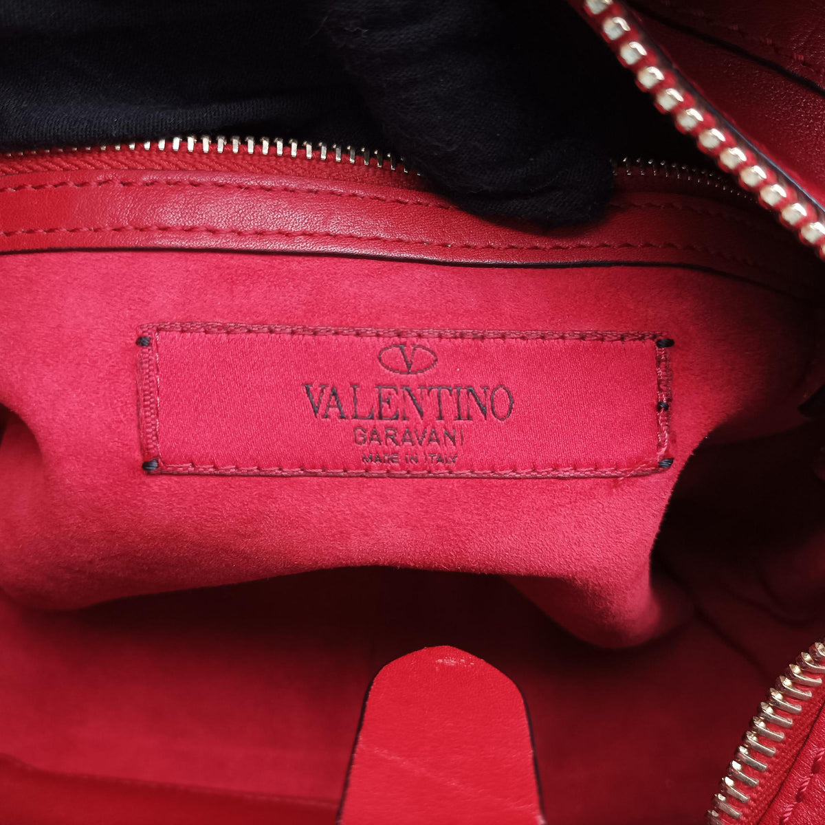 Pre-owned Valentino Buckle Strappy Satchel Red Leather  shoulderbag | stylenewstar
