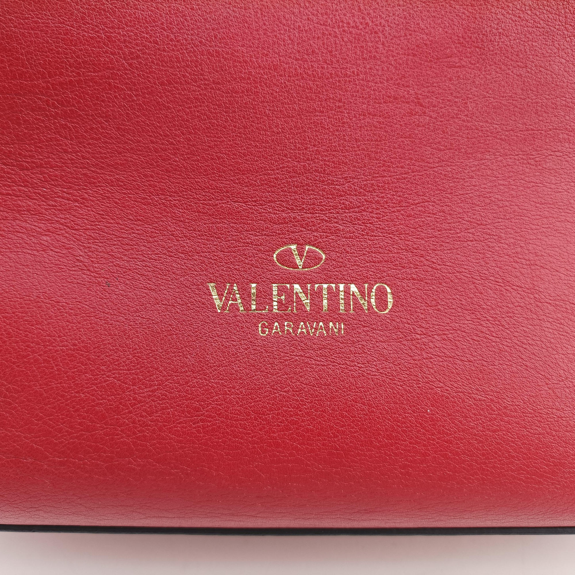 Pre-owned Valentino Buckle Strappy Satchel Red Leather  shoulderbag | stylenewstar