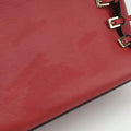 Pre-owned Valentino Buckle Strappy Satchel Red Leather  shoulderbag | stylenewstar