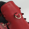 Pre-owned Valentino Buckle Strappy Satchel Red Leather  shoulderbag | stylenewstar