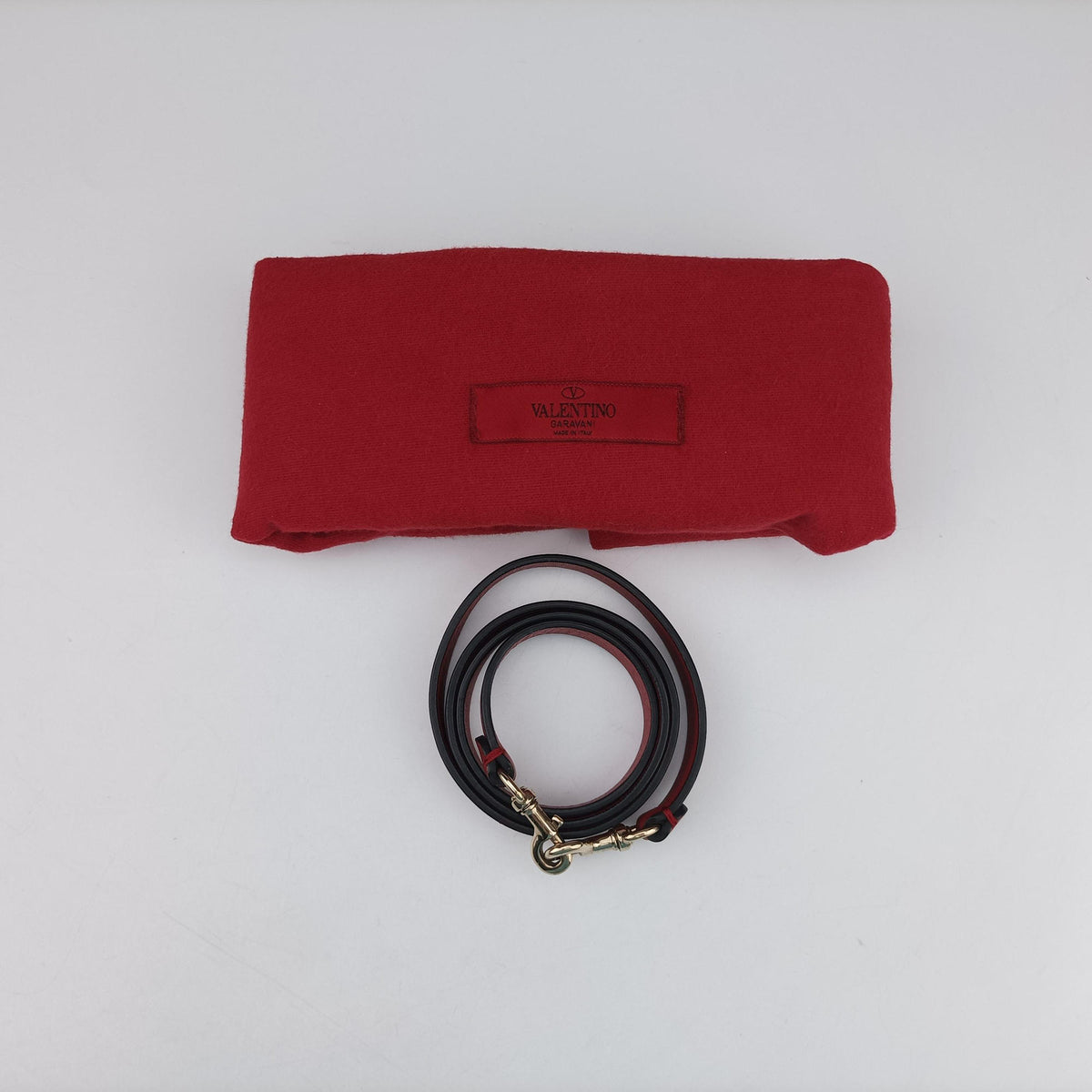 Pre-owned Valentino Buckle Strappy Satchel Red Leather  shoulderbag | stylenewstar