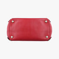 Pre-owned Valentino Buckle Strappy Satchel Red Leather  shoulderbag | stylenewstar