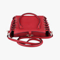 Pre-owned Valentino Buckle Strappy Satchel Red Leather  shoulderbag | stylenewstar