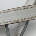 Pre-owned Prada Vitello Vintage Studded Sound White Leather  shoulderbag | stylenewstar