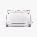 Pre-owned Prada Vitello Vintage Studded Sound White Leather  shoulderbag | stylenewstar