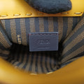 Pre-owned Fendi MINI SUNSHINE SHOPPER Yellow Leather 8BS051 shoulderbag | stylenewstar