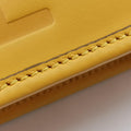 Pre-owned Fendi MINI SUNSHINE SHOPPER Yellow Leather 8BS051 shoulderbag | stylenewstar