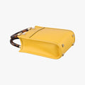 Pre-owned Fendi MINI SUNSHINE SHOPPER Yellow Leather 8BS051 shoulderbag | stylenewstar