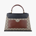 Padlock Beige×black PVC coated canvas×leather 453188 G032655743パドロック ベージュ×ブラック PVCコーティングキャンバス×レザー 453188 G032655743
