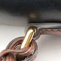 Padlock Beige×black PVC coated canvas×leather 453188 G032655743パドロック ベージュ×ブラック PVCコーティングキャンバス×レザー 453188 G032655743