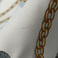 Chain Pattern Tote White Satin 153009 チェーン柄トート ホワイト シルク 153009 
