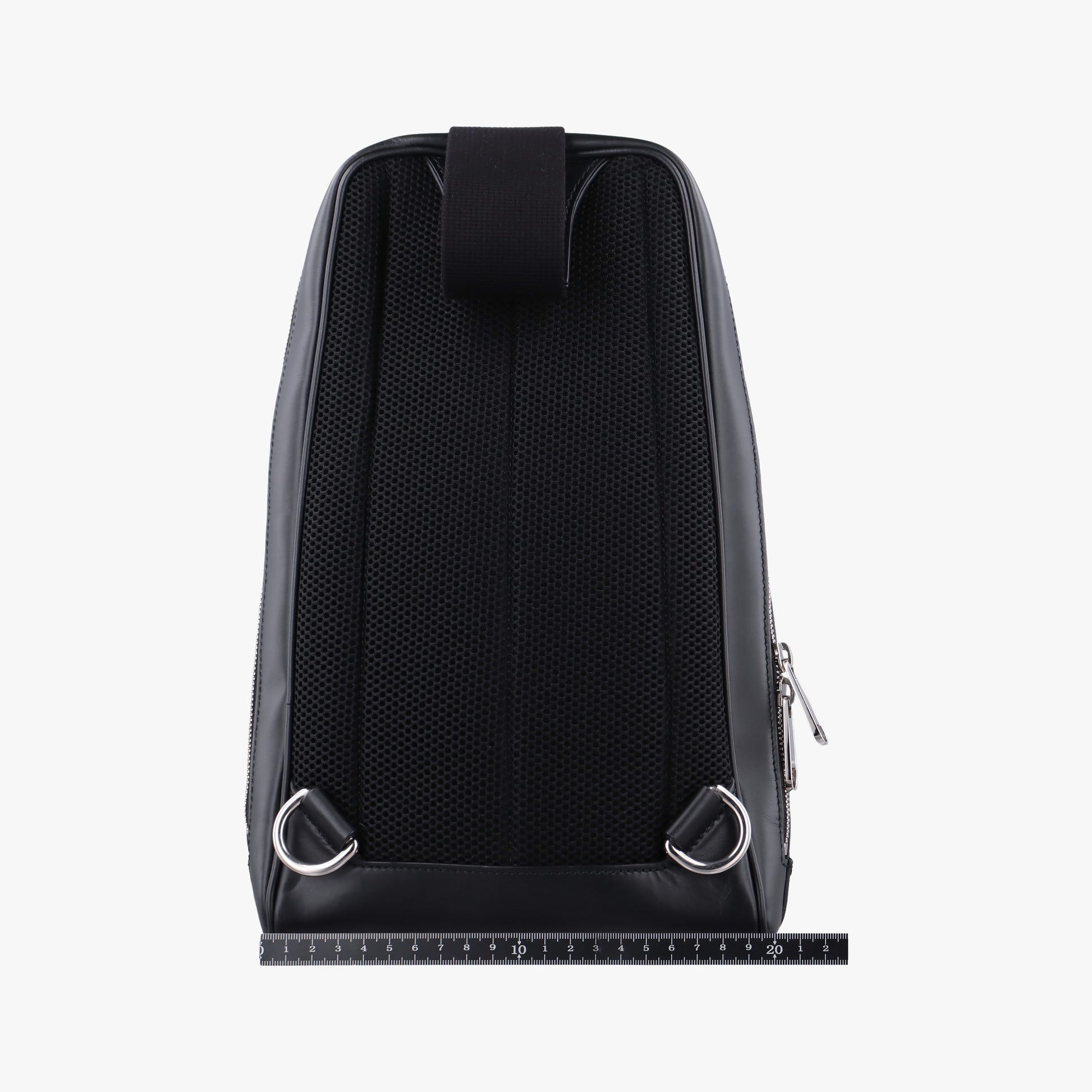 Pre-owned Gucci Stripe Line Black Leather 450970 bum bag/waist bag | stylenewstar