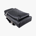 Pre-owned Gucci Stripe Line Black Leather 450970 bum bag/waist bag | stylenewstar