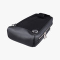 Pre-owned Gucci Stripe Line Black Leather 450970 bum bag/waist bag | stylenewstar