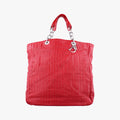 Soft Lady Dior INTRECCIATO Tote Red lambskin 01-RU-0058ソフト レディディオール イントレチャート トート レッド ラムスキン 01-RU-0058