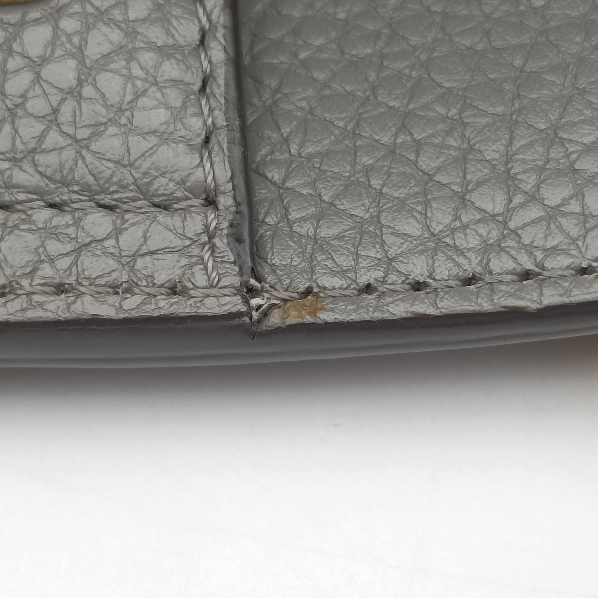 Pre-owned Fendi FF Logo Gloria Grey Leather 8BH367 shoulderbag | stylenewstar