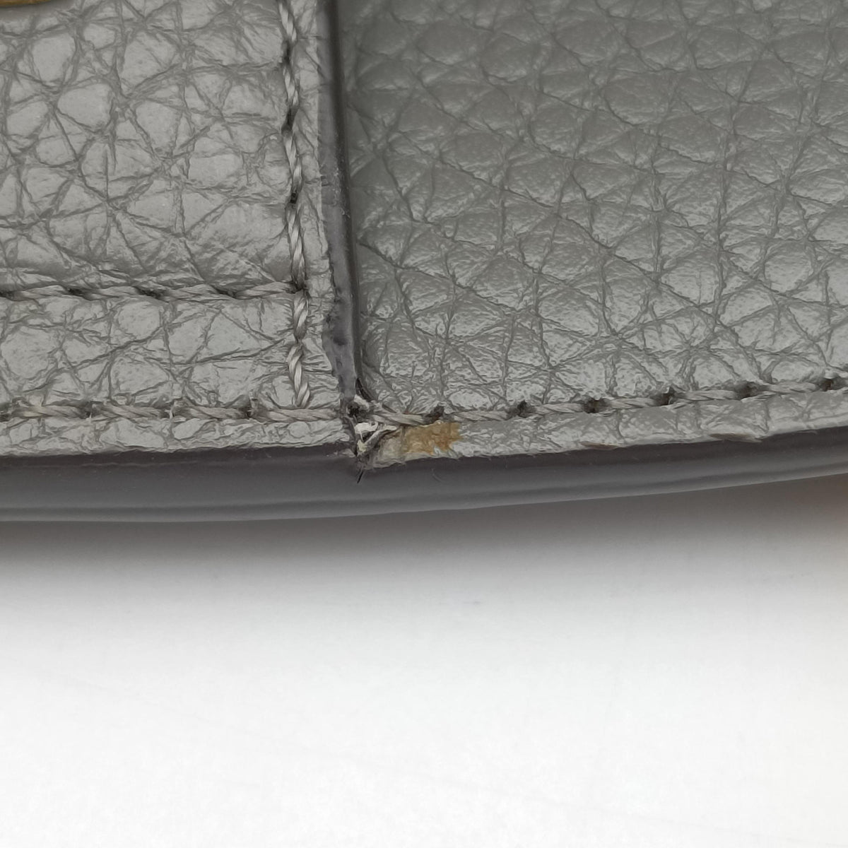 Pre-owned Fendi FF Logo Gloria Grey Leather 8BH367 shoulderbag | stylenewstar