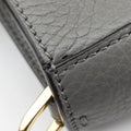 Pre-owned Fendi FF Logo Gloria Grey Leather 8BH367 shoulderbag | stylenewstar