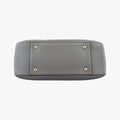 Pre-owned Fendi FF Logo Gloria Grey Leather 8BH367 shoulderbag | stylenewstar