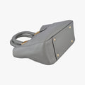Pre-owned Fendi FF Logo Gloria Grey Leather 8BH367 shoulderbag | stylenewstar