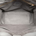 Pre-owned Fendi FF Logo Gloria Grey Leather 8BH367 shoulderbag | stylenewstar
