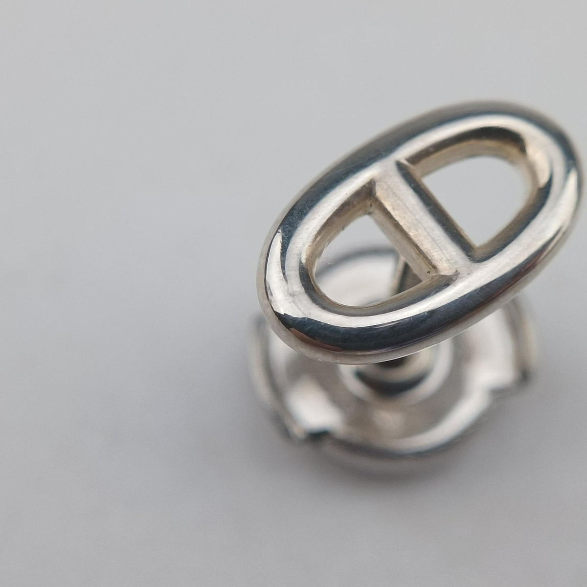 Pre-owned Hermes Chaine d'Ancre Farandole TPM Silver Ag925  earring | stylenewstar