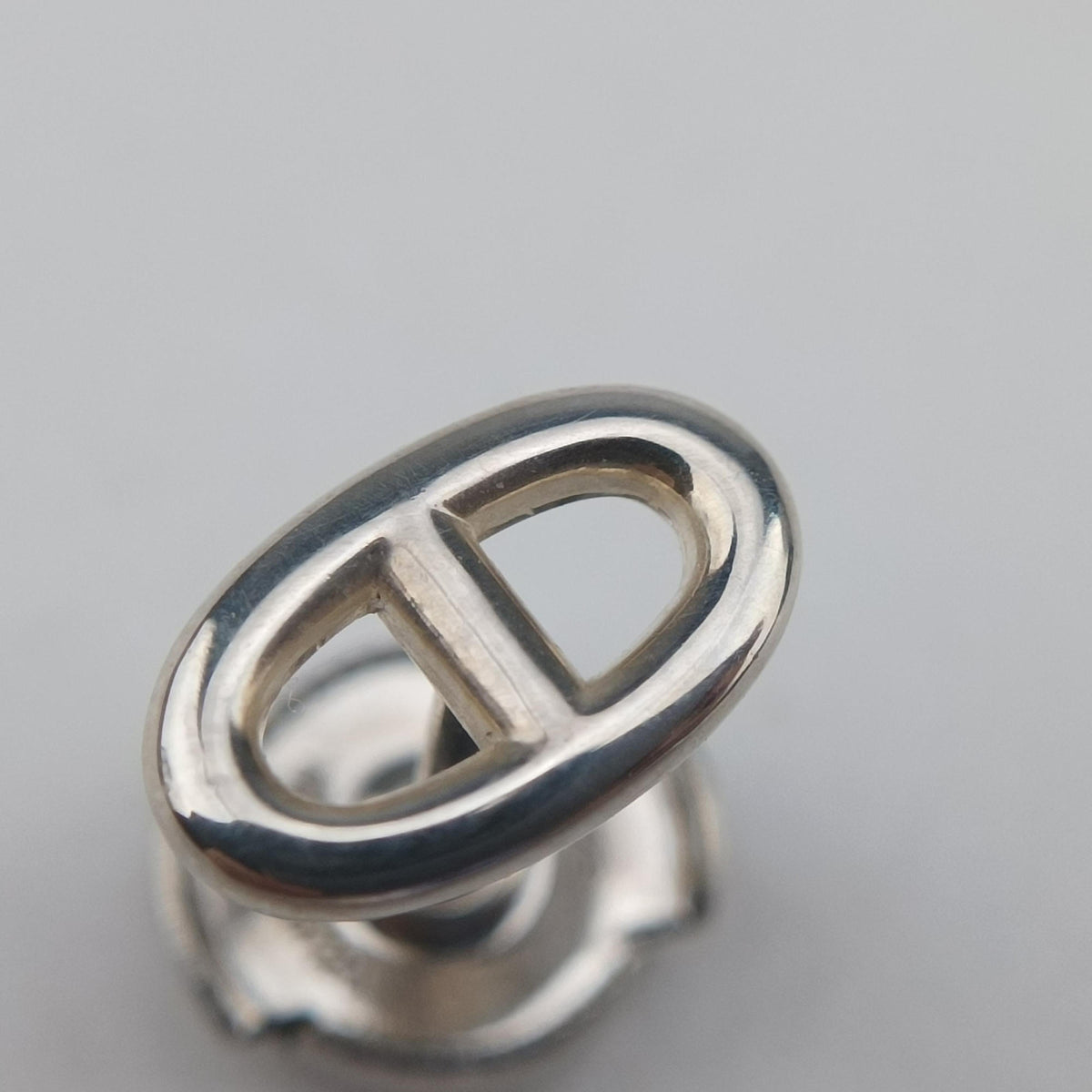 Pre-owned Hermes Chaine d'Ancre Farandole TPM Silver Ag925  earring | stylenewstar