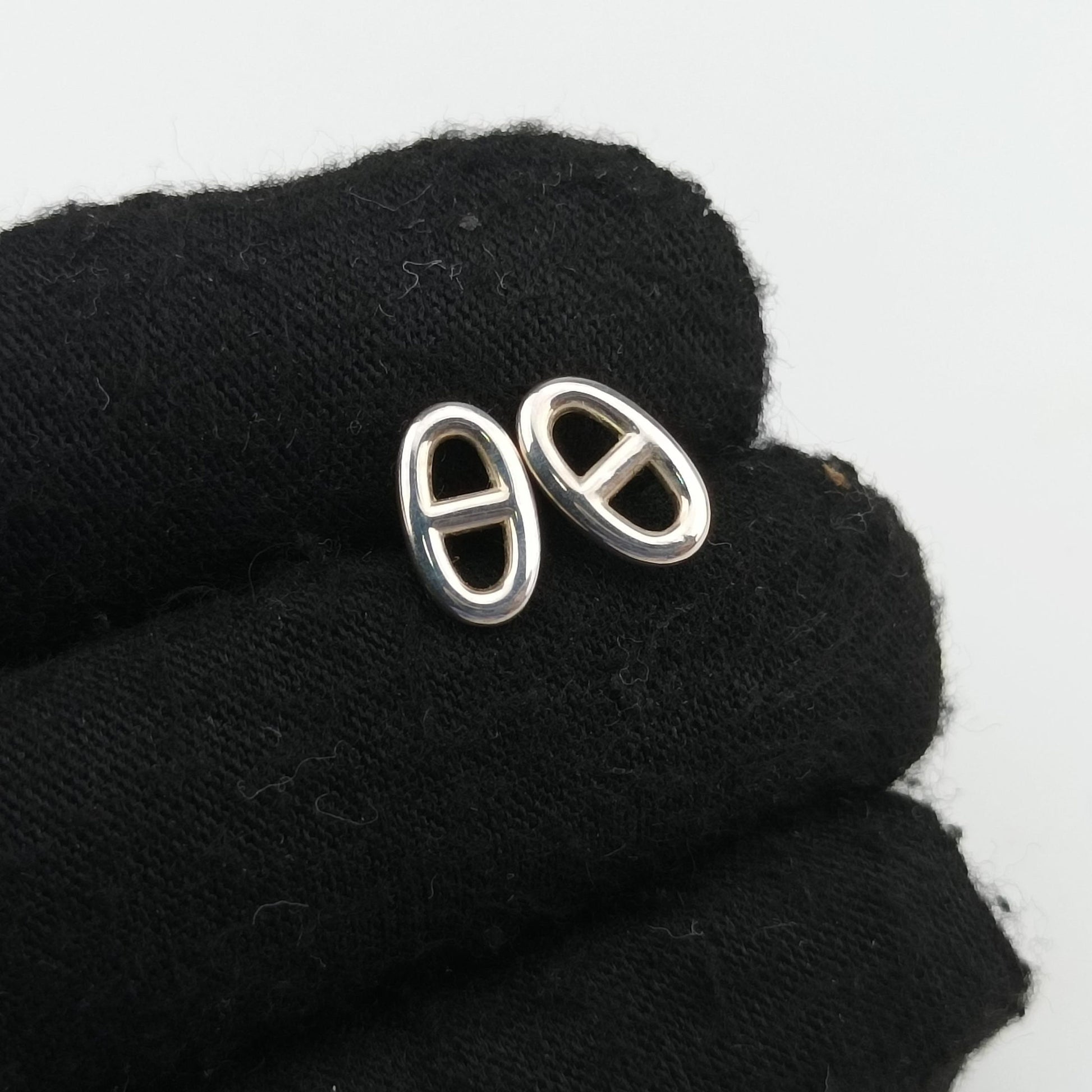 Pre-owned Hermes Chaine d'Ancre Farandole TPM Silver Ag925  earring | stylenewstar