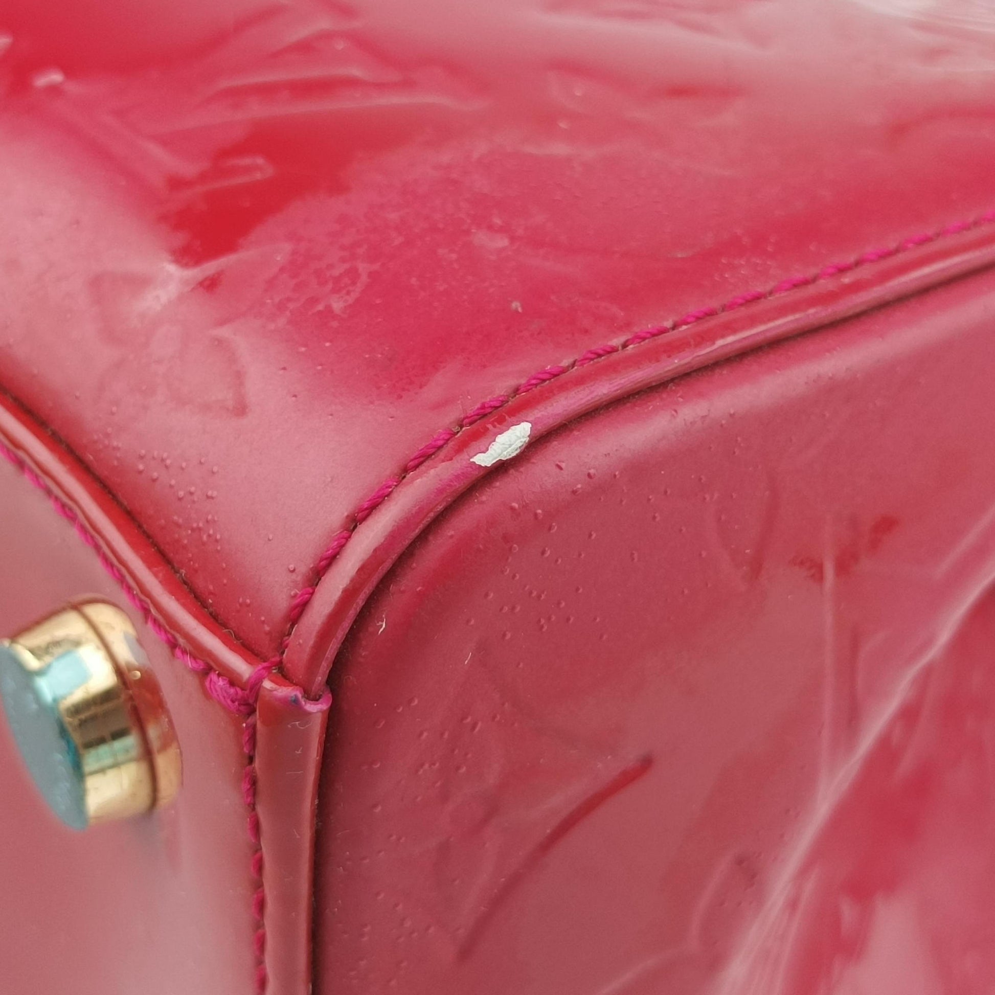 Pre-owned Louis Vuitton Brea MM ROSE INDIEN Vernis M91798 shoulderbag | stylenewstar