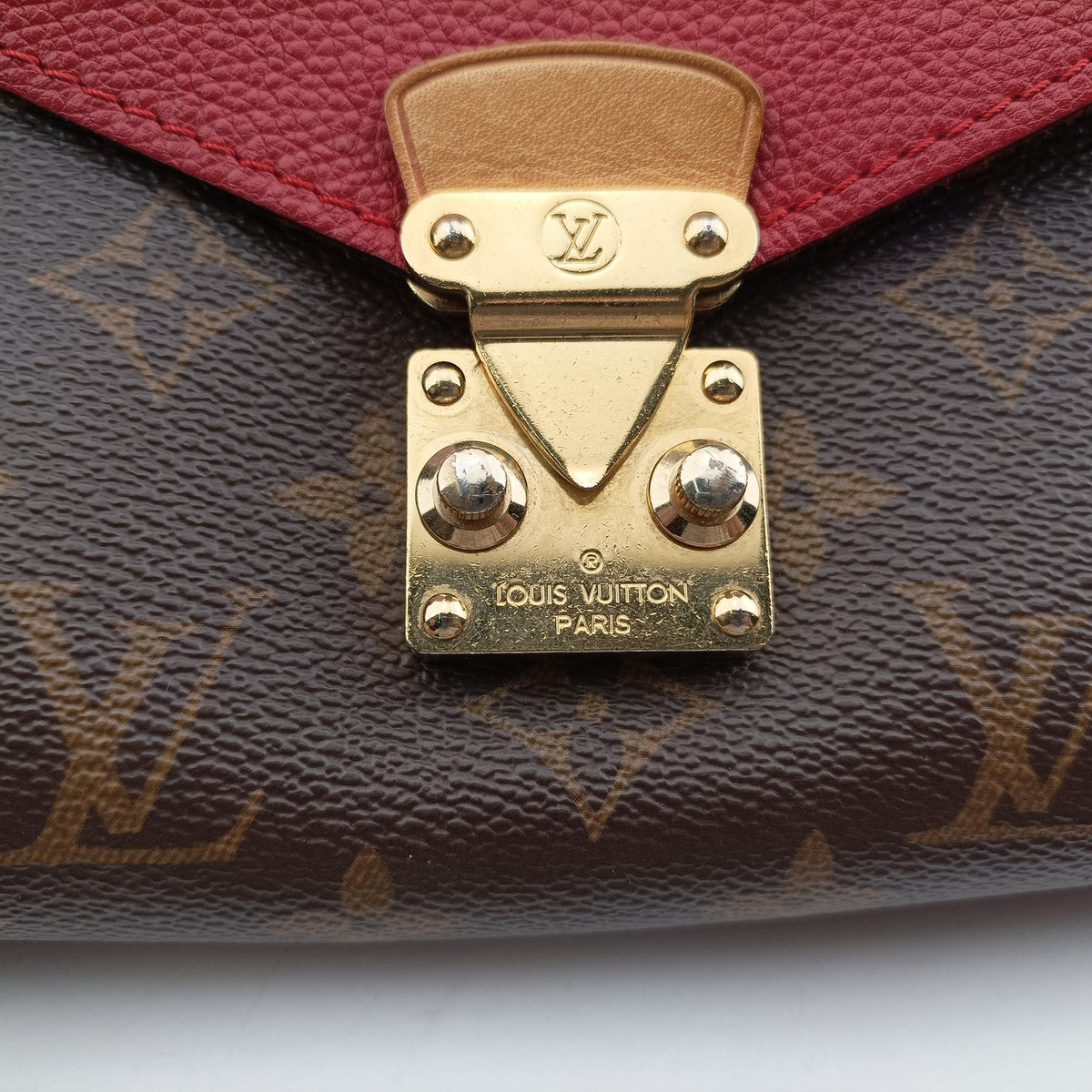 PALLAS Chain Brown×CERISE Monogram Canvas×calf leather M41201 CA4196 IC Chipパラス チェーン モノグラム/ブラウン×スリーズ モノグラムキャンバス×カーフレザー M41201 CA4196 ICチップ