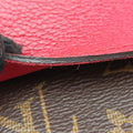 Pre-owned Louis Vuitton PALLAS Chain Brown×CERISE Monogram Canvas×calf leather M41201 shoulderbag | stylenewstar