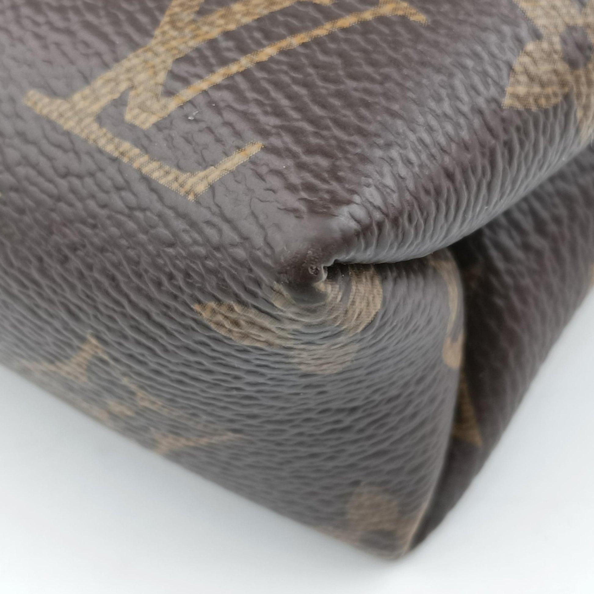 Pre-owned Louis Vuitton PALLAS Chain Brown×CERISE Monogram Canvas×calf leather M41201 shoulderbag | stylenewstar