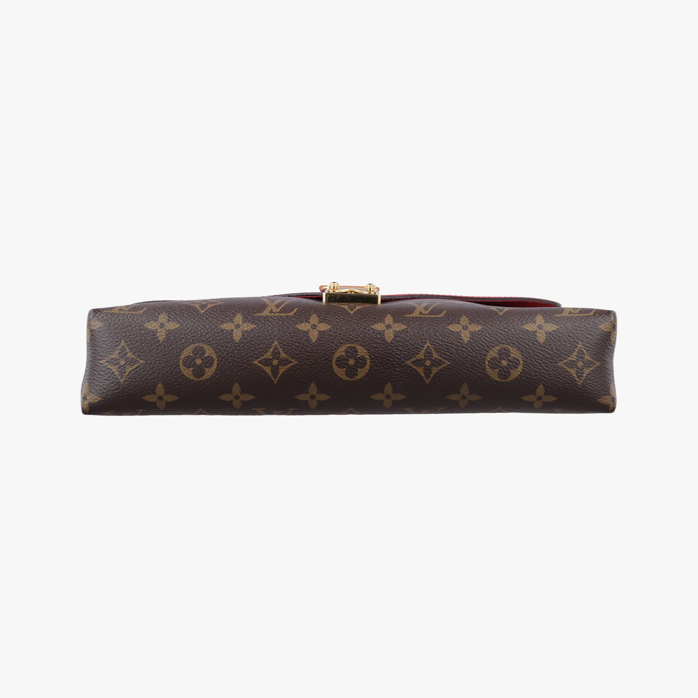 Pre-owned Louis Vuitton PALLAS Chain Brown×CERISE Monogram Canvas×calf leather M41201 shoulderbag | stylenewstar