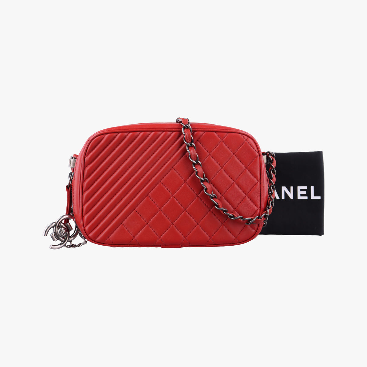 Coco Boy Camera Case Red lambskin A92655 20628491ココボーイ カメラケース レッド ラムスキン A92655 20628491
