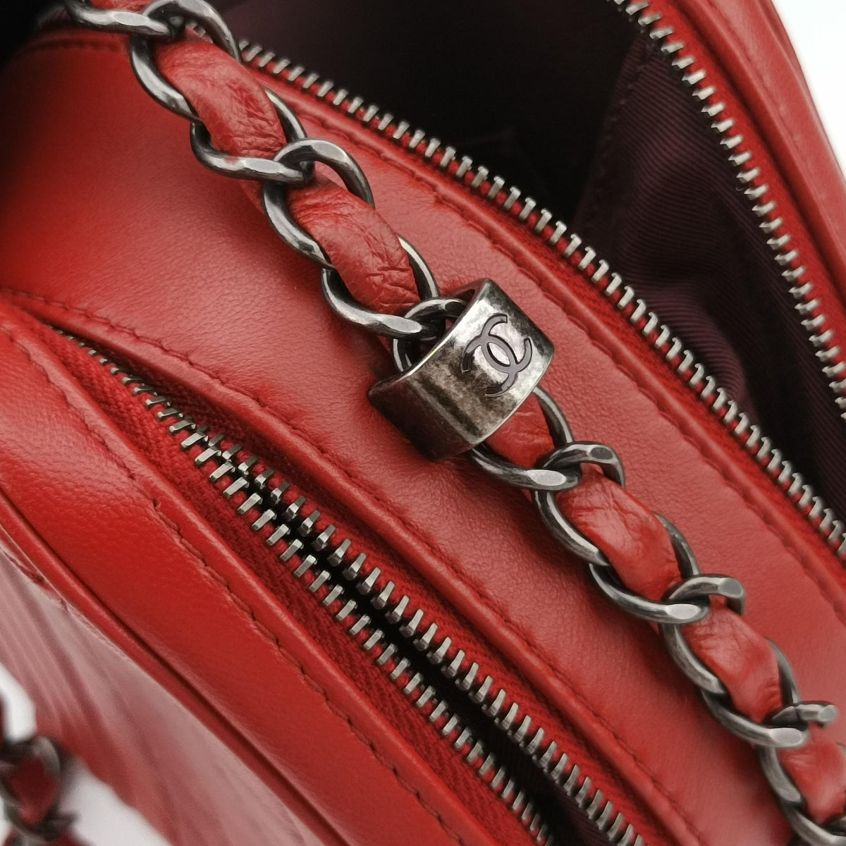 Coco Boy Camera Case Red lambskin A92655 20628491ココボーイ カメラケース レッド ラムスキン A92655 20628491