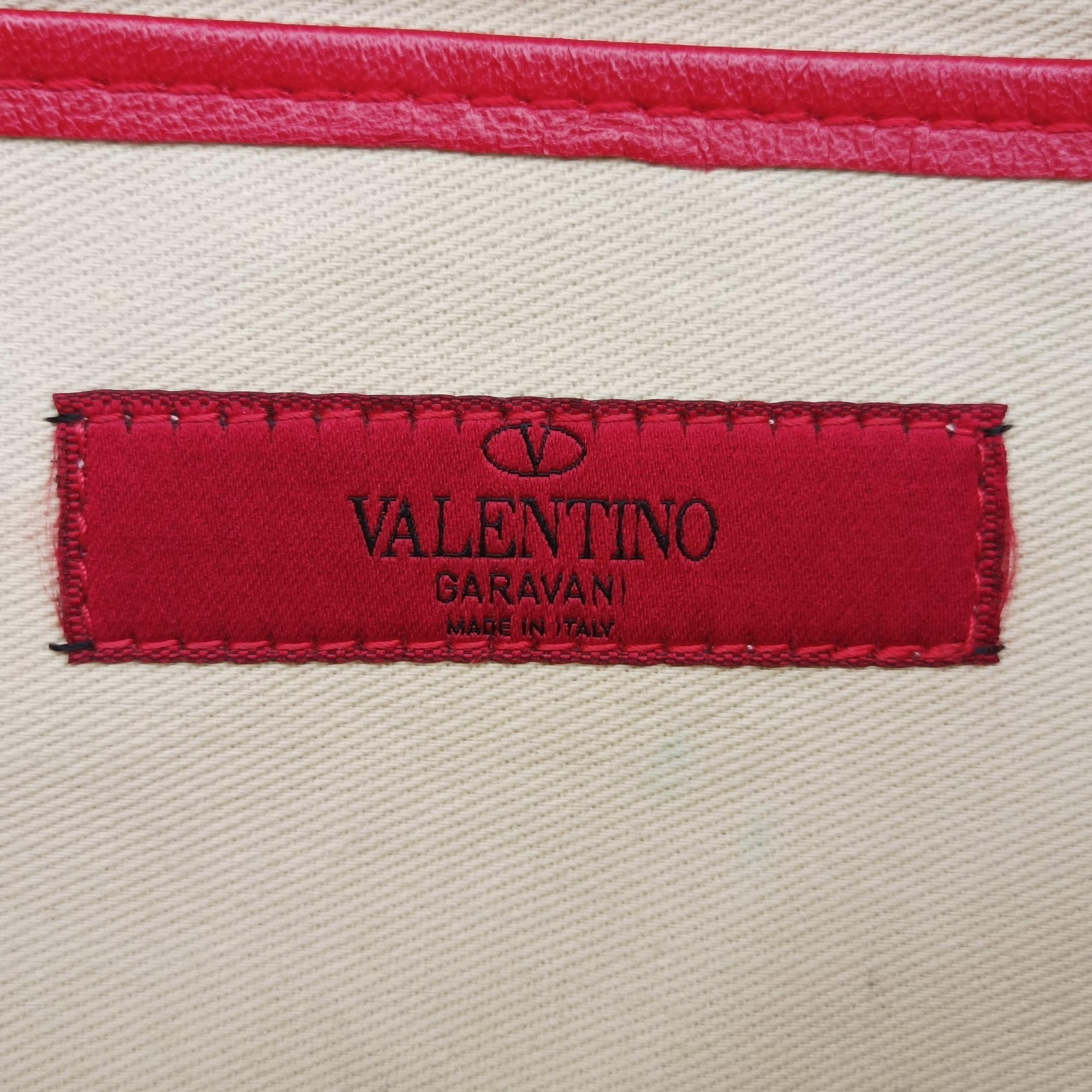 Pre-owned Valentino Rockstud Va Va Voom Red Leather  shoulderbag | stylenewstar