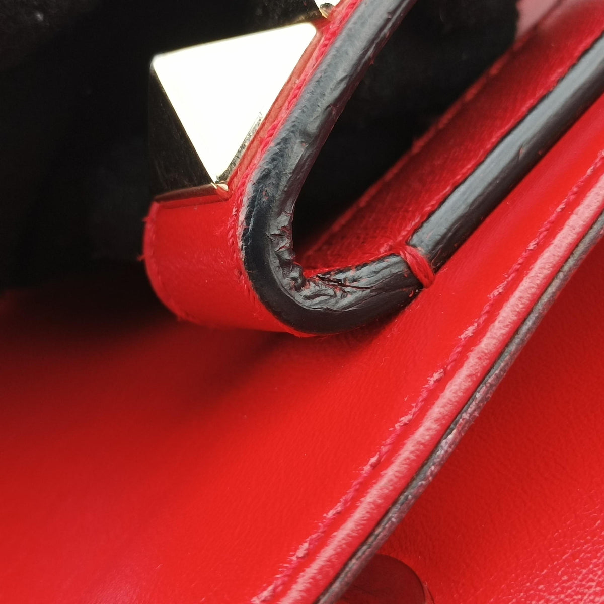 Pre-owned Valentino Rockstud Va Va Voom Red Leather  shoulderbag | stylenewstar