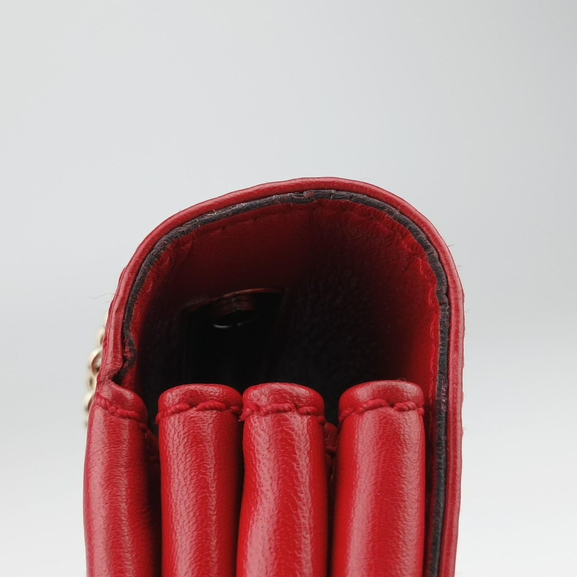 Pre-owned Valentino Rockstud Va Va Voom Red Leather  shoulderbag | stylenewstar