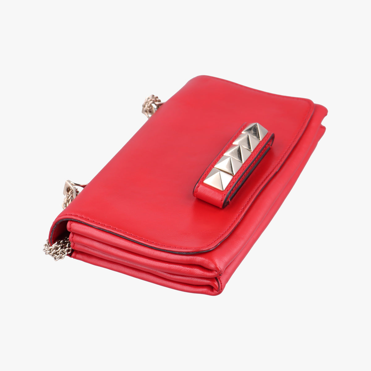 Pre-owned Valentino Rockstud Va Va Voom Red Leather  shoulderbag | stylenewstar