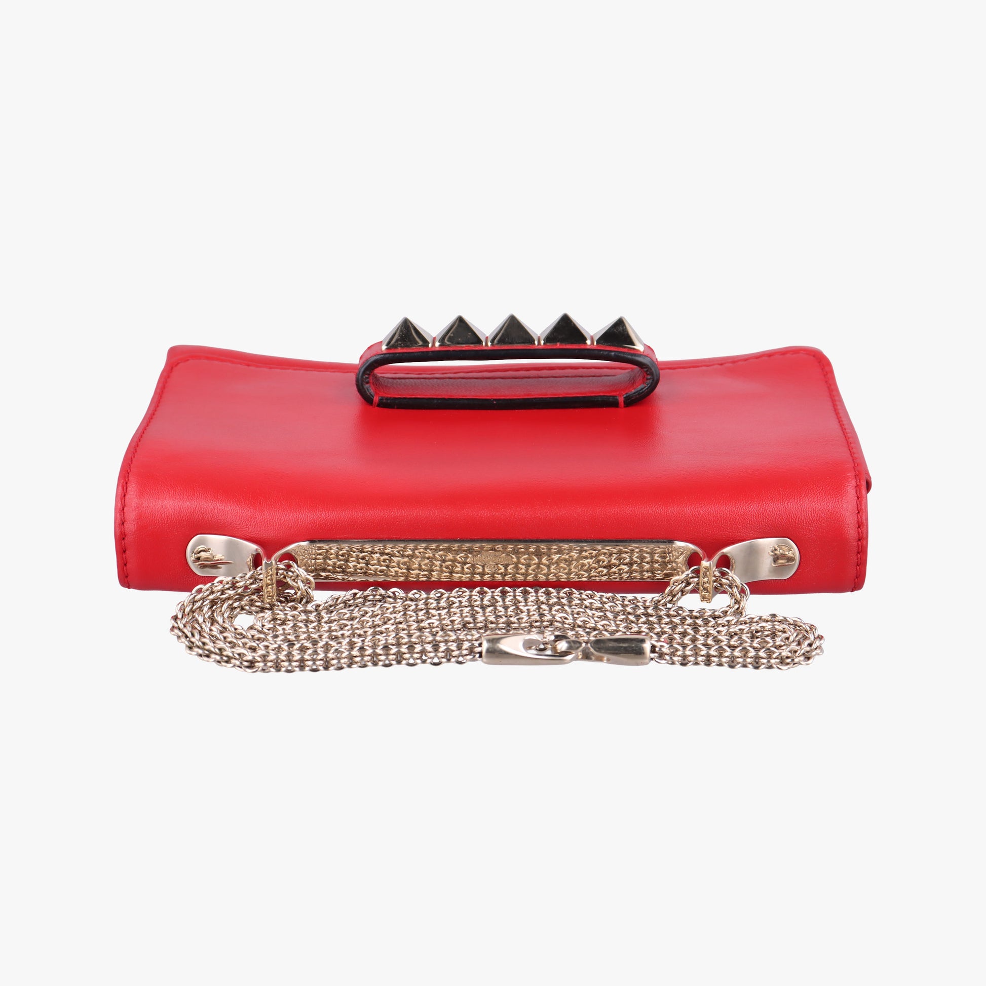 Pre-owned Valentino Rockstud Va Va Voom Red Leather  shoulderbag | stylenewstar