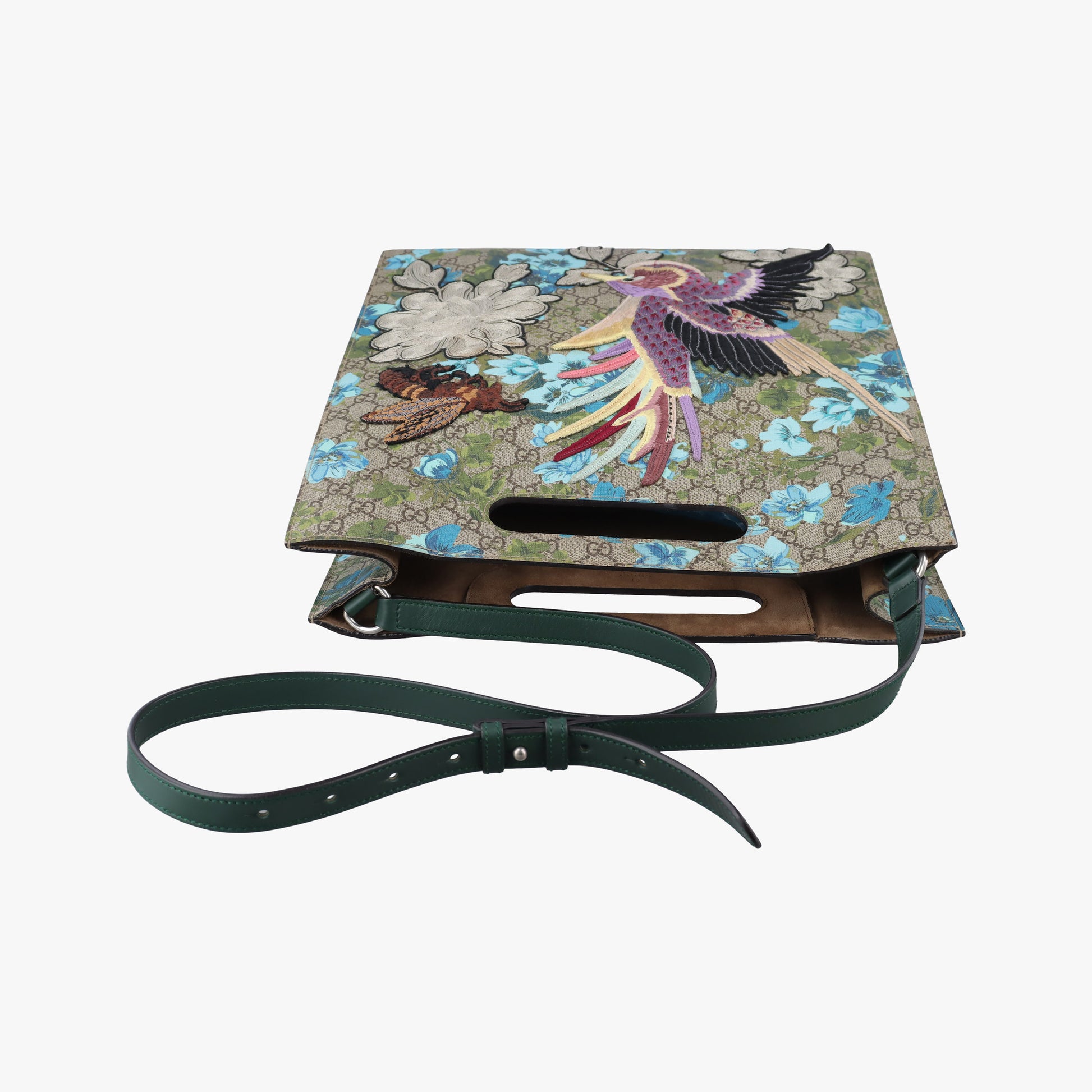 Pre-owned Gucci GG Supreme Linea C Blooms GucciGhost Beige×Multicolour PVC coated canvas 414476 shoulderbag | stylenewstar