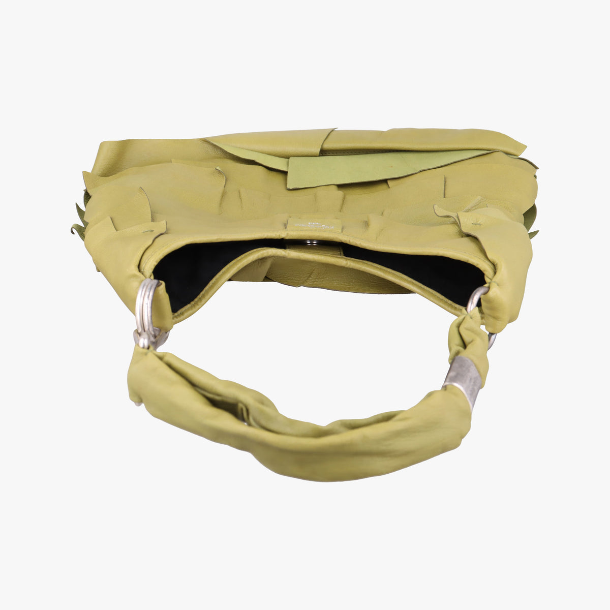 Pre-owned Yves Saint Laurent Mombasa Green Leather 122245 shoulderbag | stylenewstar