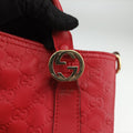 Miss GG Top Handle Red Leather 323675 C018460936ミスGG トップハンドル レッド レザー 323675 C018460936