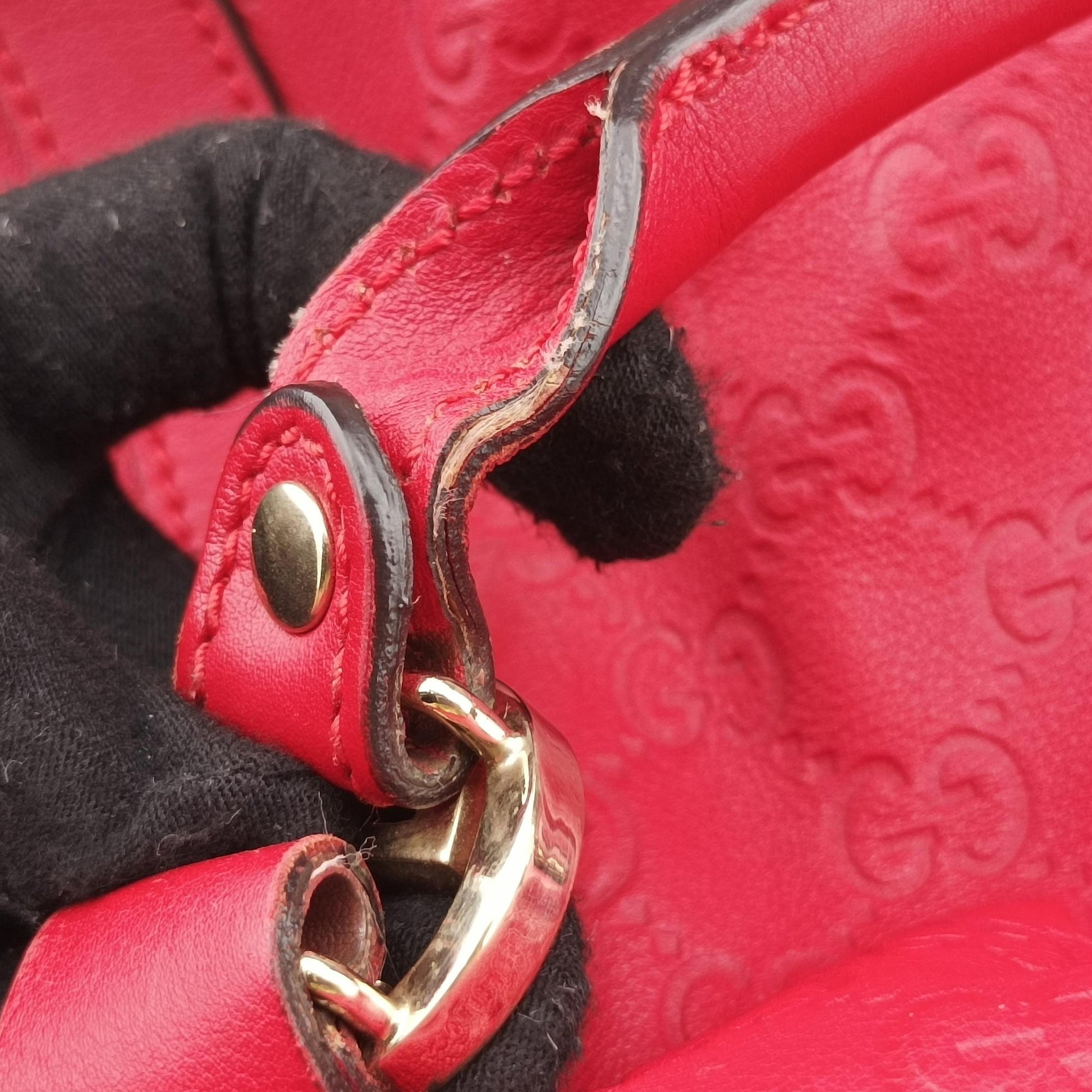 Miss GG Top Handle Red Leather 323675 C018460936ミスGG トップハンドル レッド レザー 323675 C018460936