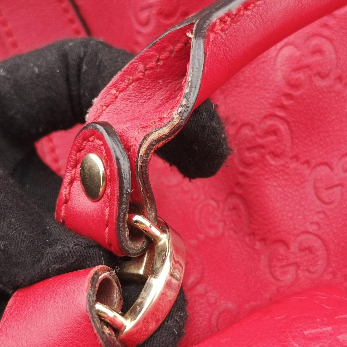 Miss GG Top Handle Red Leather 323675 C018460936ミスGG トップハンドル レッド レザー 323675 C018460936