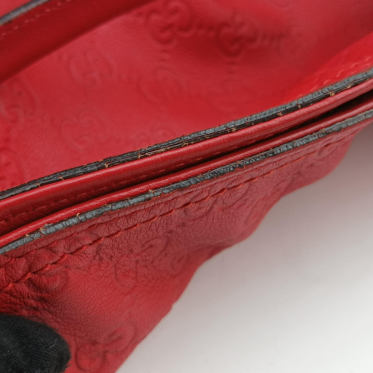 Miss GG Top Handle Red Leather 323675 C018460936ミスGG トップハンドル レッド レザー 323675 C018460936